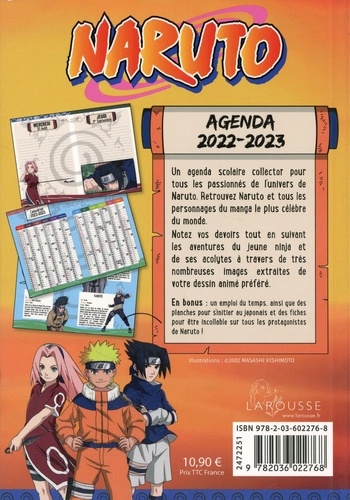 Agenda Naruto  Edition 2022-2023
