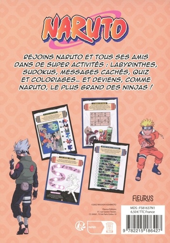 Mon bloc de jeux Naruto. Le combat des ninjas ! Labyrinthes, coloriages, sudokus...