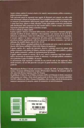 L'economia e la politica economica. La macroeconomia ed i contenuti della politica economia italiana e dell'UE 2e édition