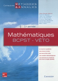 Jean-Claude Martin - Mathématiques BCPST-Véto, 1e année.