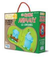 Puzzle 2 : les grands animaux - Les contraires : 10 pièces à assembler + 1 livre.pdf