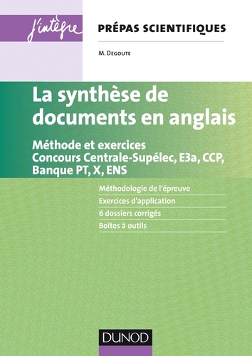 La Synthese De Documents En Anglais Methode De Mathias Degoute Pdf Ebooks Decitre