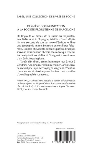 Dernière communication à la société proustienne de Barcelone