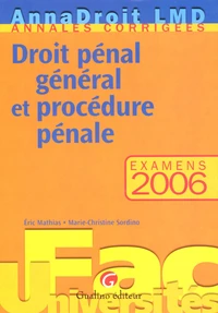 Droit pénal général en procédure pénale