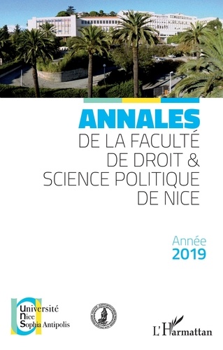 Annales de la faculté de droit & science politique de Nice  Edition 2019