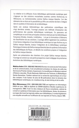Bibliothèques numériques. Solutions de diffusion (Gallica marque blanche, archive.org, etc.)