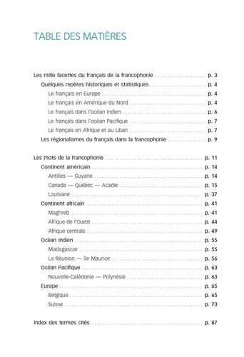 La francophonie ou le français hors de France