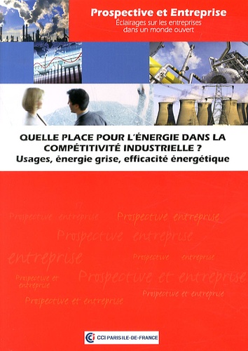 Mathieu Bordigoni et Marc Berthou - Quelle place pour l'énergie dans la compétitivité industrielle ? - Usages, énergie grise, efficacité énergétique.