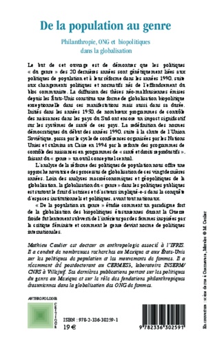 De la population au genre. Philanthropie, ONG et biopolitiques dans la globalisation