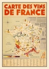 Mathieu Persan - La carte des vins de France - Un poster géant informatif et décoratif.