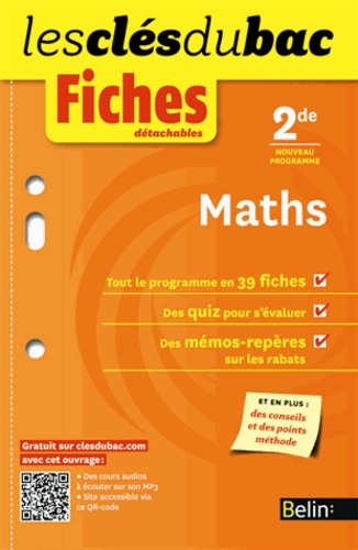 Mathieu Pradel et Frédéric Weyermann - Fiches détachables Maths 2de.