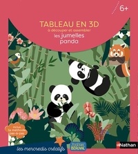 Mathilde Bourgon - Les jumelles panda - Tableau en 3D à découper et assembler.