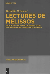 Lectures de Mélissos