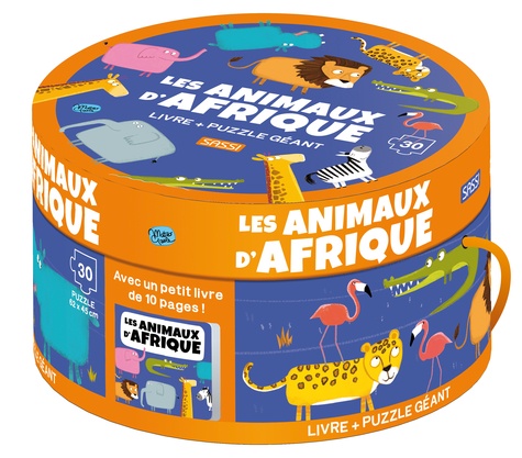 Les animaux d'Afrique. Livre + Puzzle géant