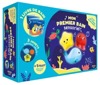 Mon coffret de bain sensoriel - pour un bain apaisant ! - Avec un livre et des jouets sensoriels et lumineux !