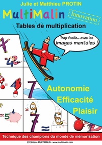Matthieu Protin et Julie Herlem - Multimalin Tables de multiplication - Pack le cahier d'apprentissage + le jeu de 56 cartes.