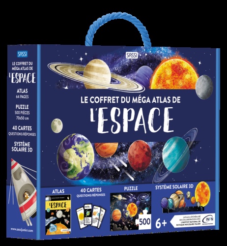 Mattia Cerato et Enrico Lorenzi - Le coffret du méga atlas de l'espace - Avec 40 cartes, 1 puzzle et un système solaire 3D.