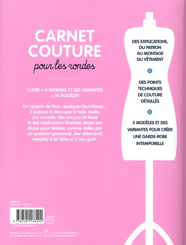 Maud Bonnouvrier - Carnet couture pour les rondes - Avec patrons.