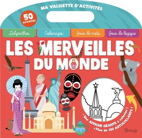 Maud Brougère et  Desinz - Les merveilles du monde - Contient un poster géant, 100 autocollants.