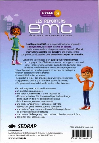 Les reporters EMC cycle 3 CM1/CM2. Education morale et civique  avec 1 Cédérom