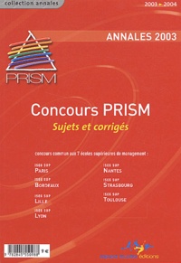 Annales du concours PRISM 2003 - Sujets et corrigés.pdf