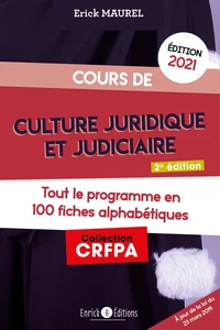 Cours de culture juridique et judiciaire
