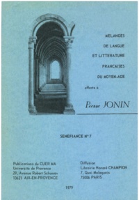 Maurice Accarie et Jean Arrouye - Mélanges de langue et littérature françaises du Moyen Âge offerts à Pierre Jonin.