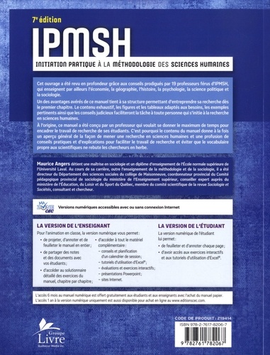 IPMSH. Initiation pratique à la méthodologie des sciences humaines 7e édition