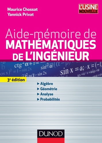 Aide-mémoire de mathématiques de l'ingénieur - 3ème édition 3e édition