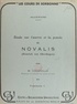 Maurice Colleville - Étude sur l'œuvre et la pensée de Novalis (Heinrich von Ofterdingen) (1).