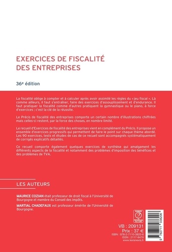 Exercices de fiscalité des entreprises 2023/2024 36e édition