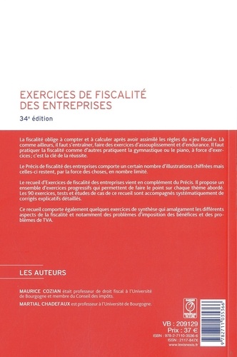 Exercices de fiscalité des entreprises  Edition 2021-2022