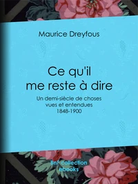 Ce qu'il me reste à dire