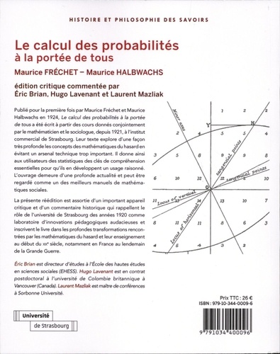 Le calcul des probabilités à la portée de tous. Edition critique commentée par Éric Brian, Hugo Lavenant et Laurent Mazliak