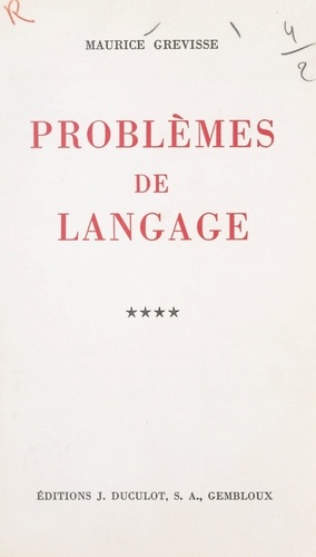 Problèmes de langage (4)