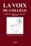 La voix du collège. Récits de collégiens de Mayotte, 1965-1967