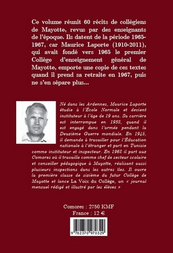 La voix du collège. Récits de collégiens de Mayotte, 1965-1967