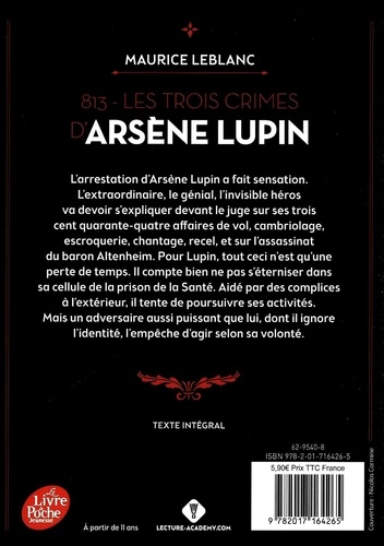 813 Tome 1 Les trois crimes d'Arsène Lupin