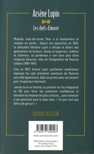 Arsène Lupin Tome 1 Arsène Lupin, gentleman cambrioleur suivi de Les confidences d'Arsène Lupin -  -  Edition collector