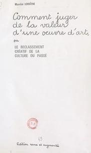 Comment juger de la valeur d'une œuvre d'art