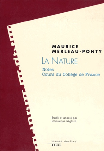 LA NATURE.. Cours du Collège de France, notes