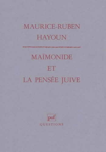 Maïmonide et la pensée juive