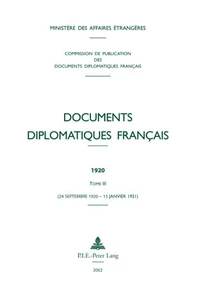 Documents diplomatiques français 1920