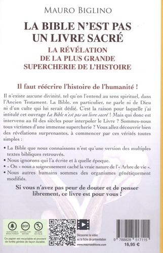 La Bible n'est pas un livre sacré 3e édition