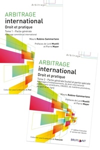 Mauro Rubino-sammartano - Arbitrage international - Droit et pratique - Pack en 2 volumes : Tome 1, Partie générale ; Tome 2, Partie générale (suite) et partie spéciale.