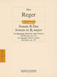 Max Reger - Sonata - op. 107. Clarinet (Viola or Violin) and Piano..