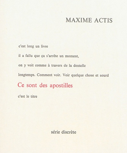 Maxime Actis - Ce sont des apostilles.