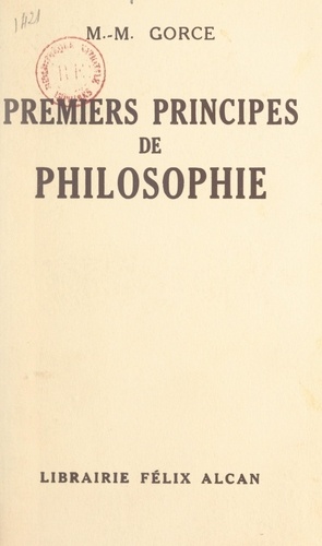 Premiers principes de philosophie