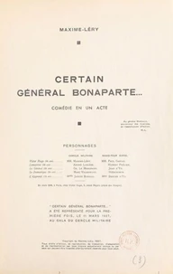 Certain Général Bonaparte...