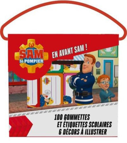 Maximilien Mao - Sam le pompier - En avant Sam ! - 100 gommettes et étiquettes scolaires, 6 décors à illustrer.